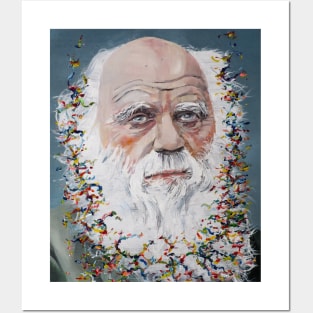 CHARLES DARWIN oil portrait .2 Posters and Art